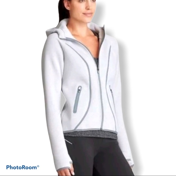 Athleta Jackets & Blazers - Athleta 242921 Gray Fuse Hoodie Jacket XS